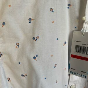 Original Penguin Button up Tennis print Shirt